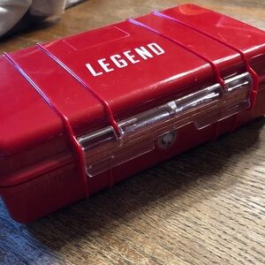 Legend Red Hard Plastic Waterproof Storage Case